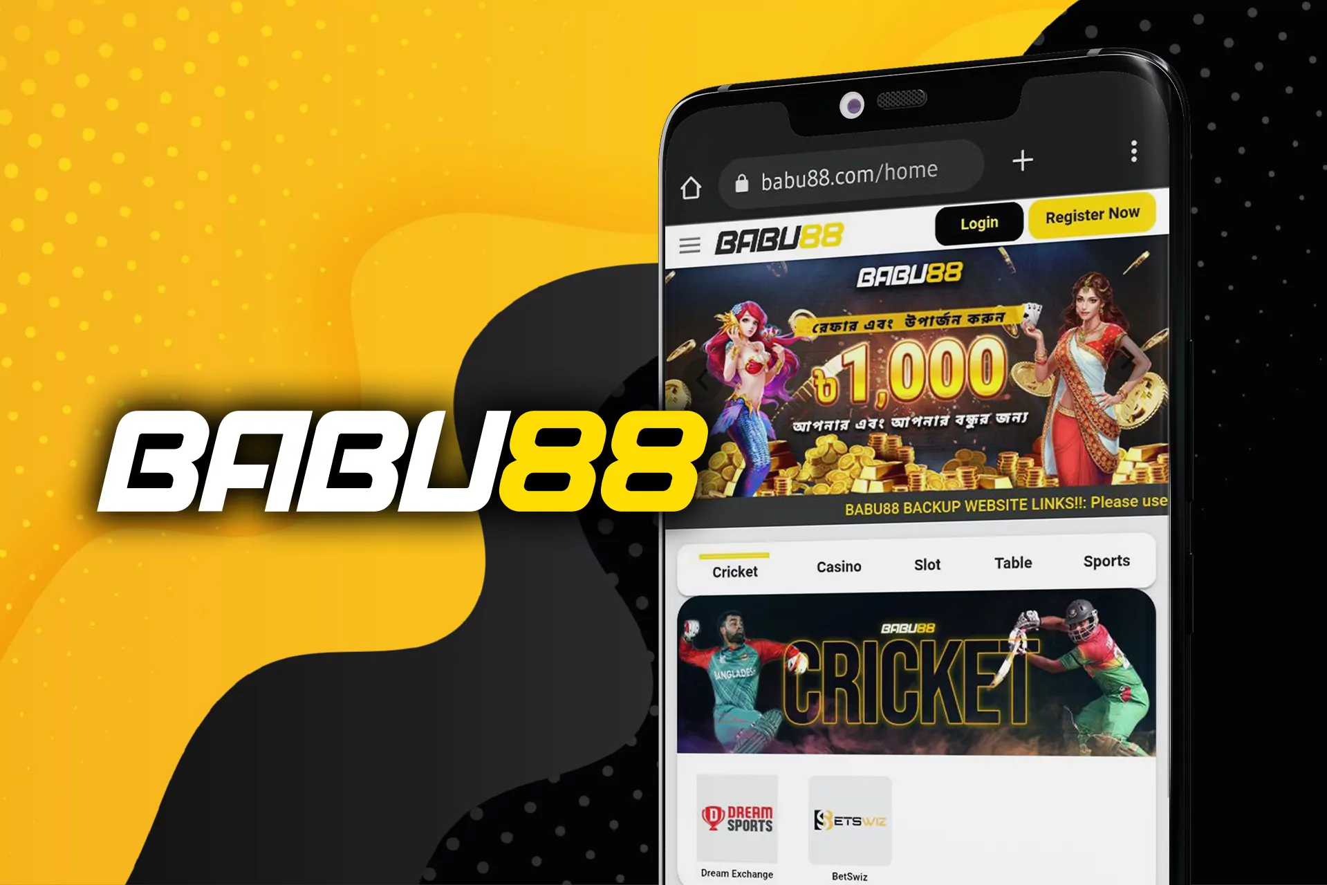 Use Babu88 mobile website version if you don't want to download the app.