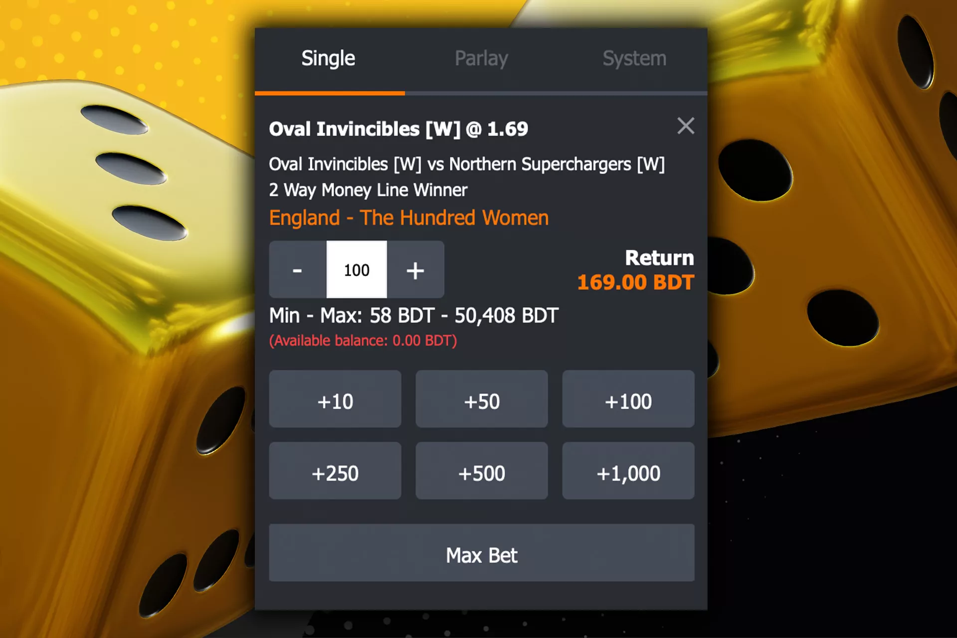 Place single bets if you are new to betting.