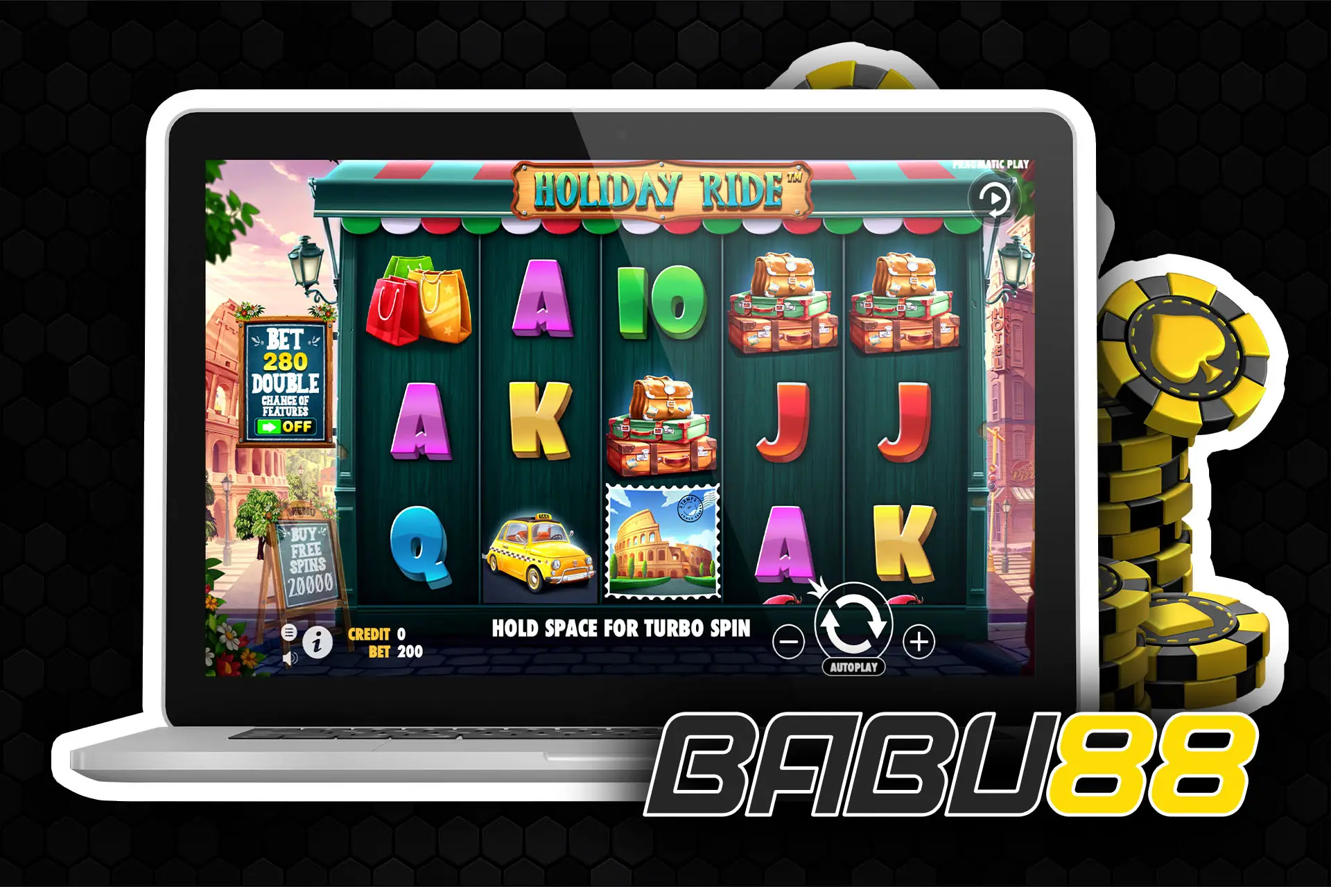 Sign up for Babu88 and play the Holiday Ride slot.