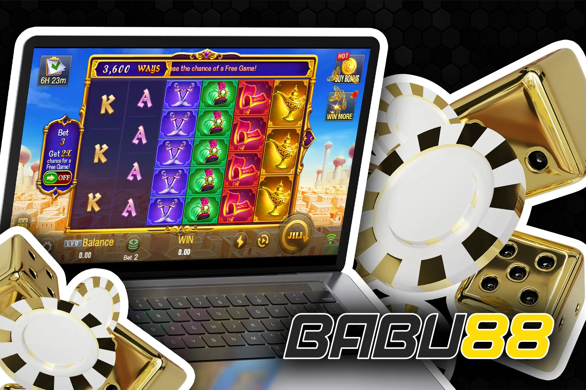 Play Magic Lamp and win big prizes on the Babu88 online casino.