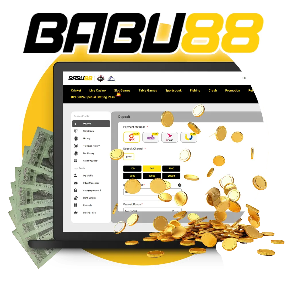 How to make a deposit and get bonuses at Babu88 Bangladesh.