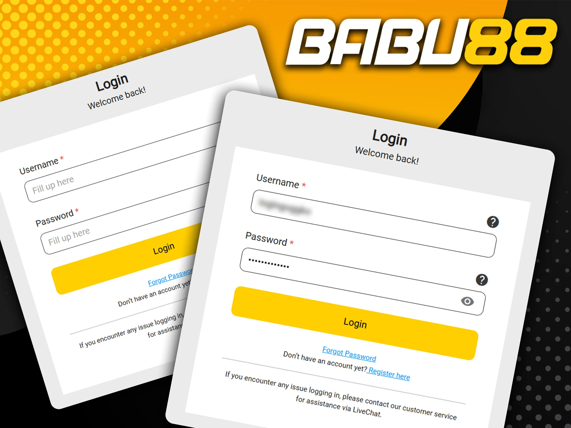 Log in to your Babu88 account quickly and securely to enjoy all our casino services on any device.