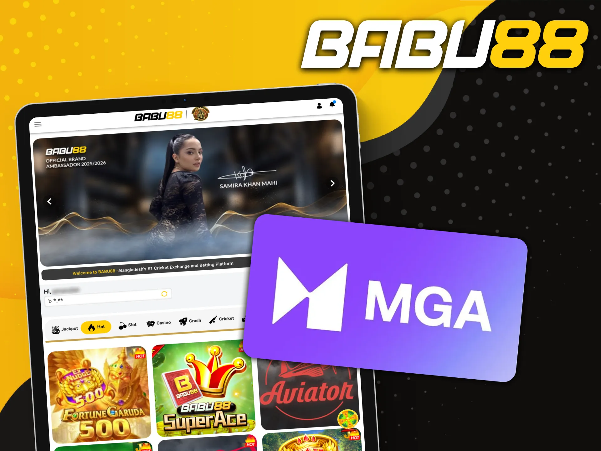 Babu88 is regulated under the Malta Gambling Commission license.